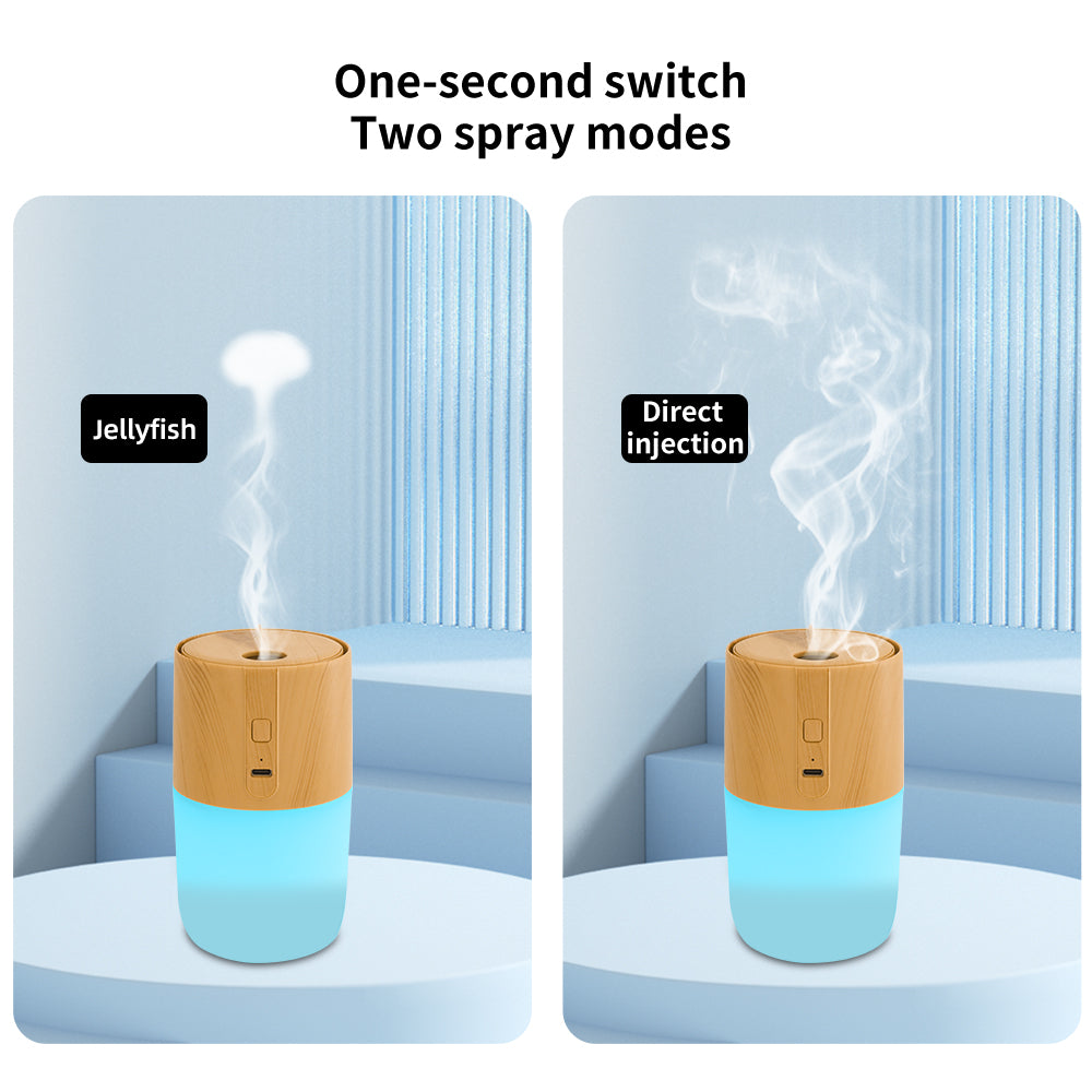 VibeVital™ AuraMist – Wood Grain Diffuser & Humidifier