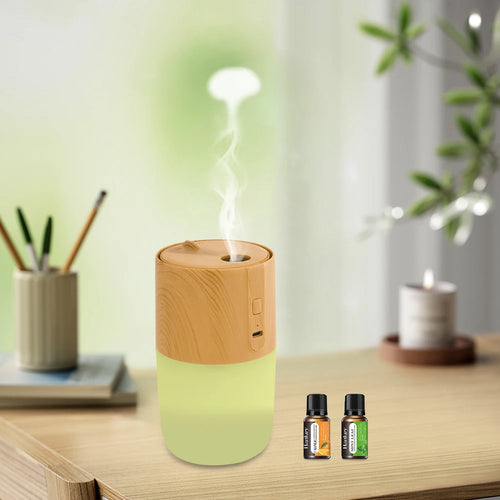 VibeVital™ AuraMist – Wood Grain Diffuser & Humidifier