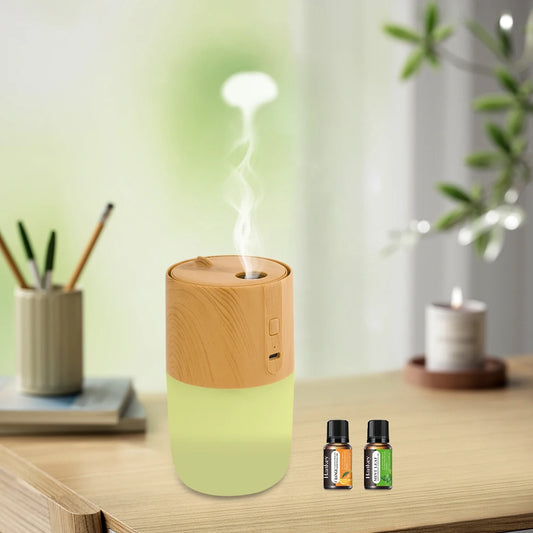 VibeVital™ AuraMist – Wood Grain Diffuser & Humidifier